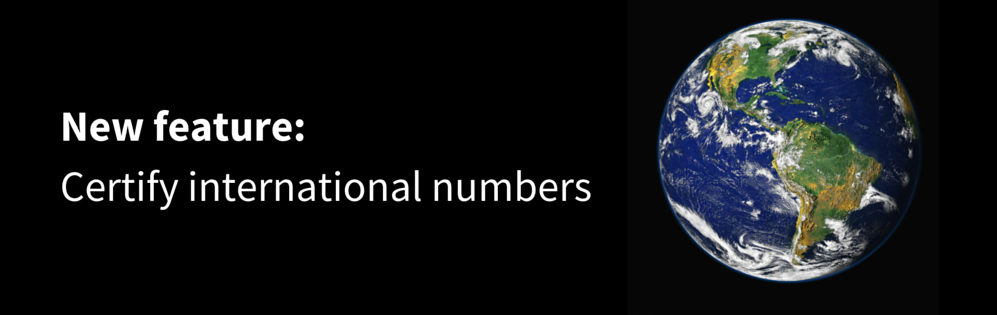 Certify international numbers for SMS text poll responses